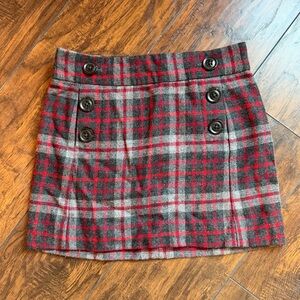 Gap Plaid Wool Skirt